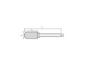 Frez walcowy zaokrąglony 12,7x25x6/69 do aluminium Spartus