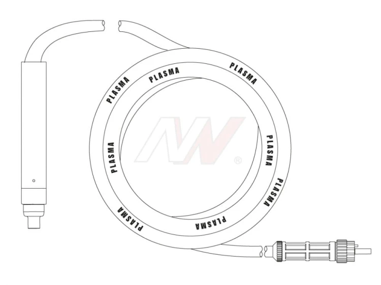 Uchwyt plazmowy EX40-2V/60/T70 maszynowy 6m z centralnym wtykiem