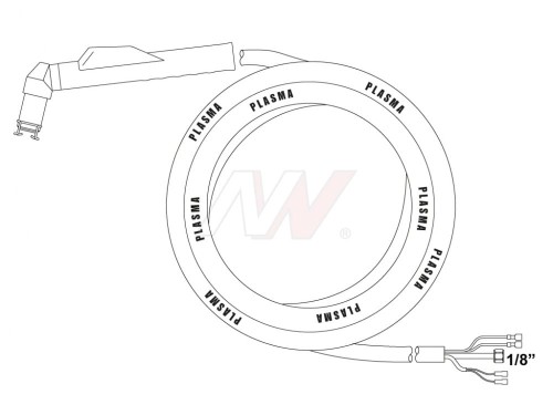 Ręczny uchwyt do cięcia plazmą P150® 6m przyłącze 1/8”