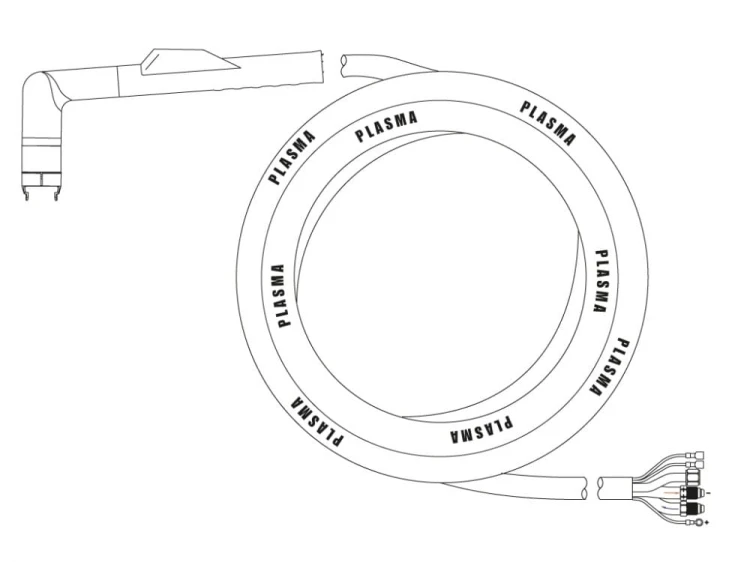 Uchwyt plazmowy H250W ręczny 7,5m przyłącze 5/8”
