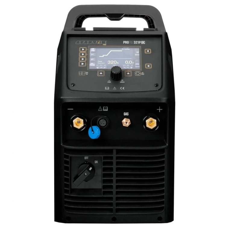 Spawarka ProTIG 321P DC w pakiecie z uchwytem SPP 26 - widok z przodu