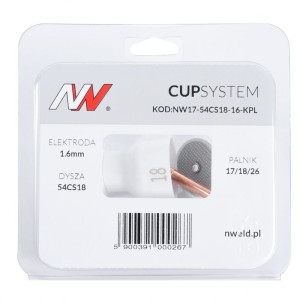Dysza kielichowa #18 PROCUP na palnik TIG 17/18/26 CUPSYSTEM 1,6mm