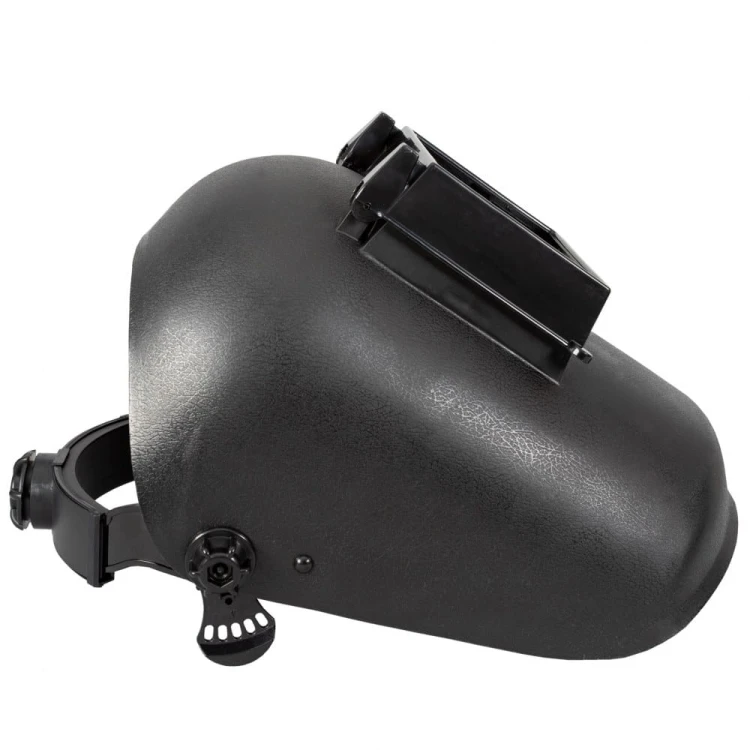 Przyłbica spawalnicza z klapką 90 × 110 mm czarna