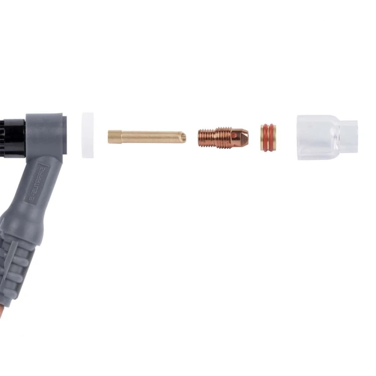 Soczewka do palnika standard 9/20 zestaw TIG 1,6 mm Quartz - schemat złożeniowy