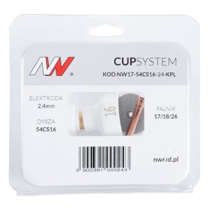 Dysza kielichowa #16 PROCUP na palnik TIG 17/18/26 CUPSYSTEM 2,4mm
