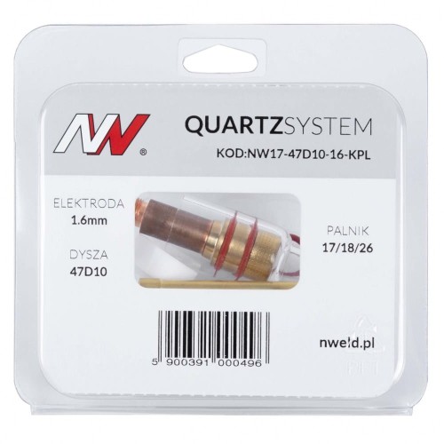 Soczewka na palnik TIG 17/18/26 Quartzsystem na elektrodę 1,6 mm