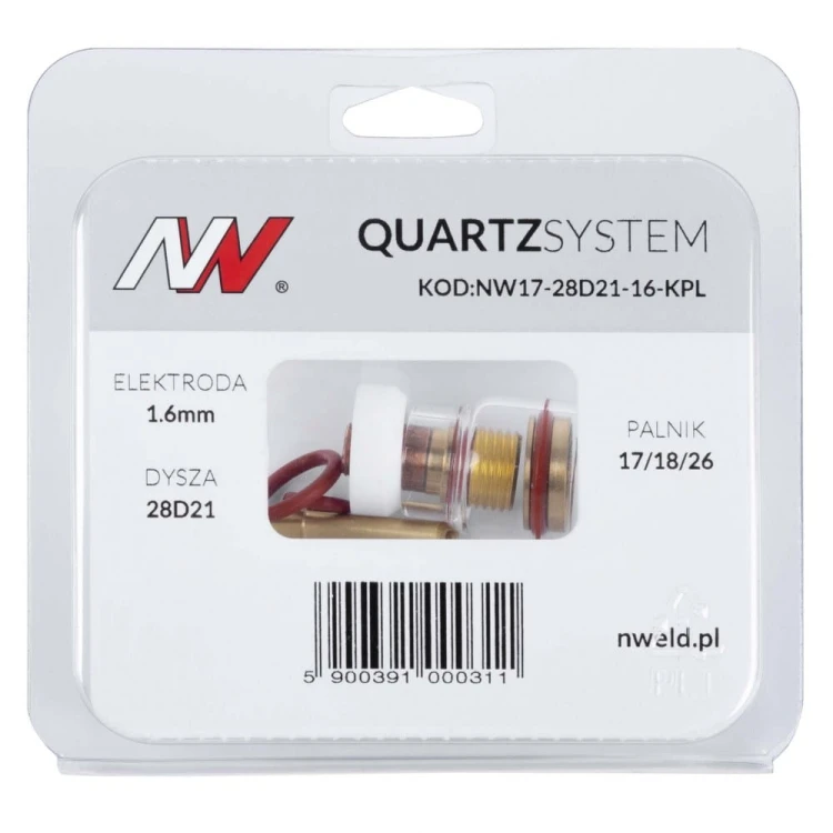 Soczewka krótka S na palnik 17/18/26 TIG Quartzsystem [1,6 mm] - opakowanie