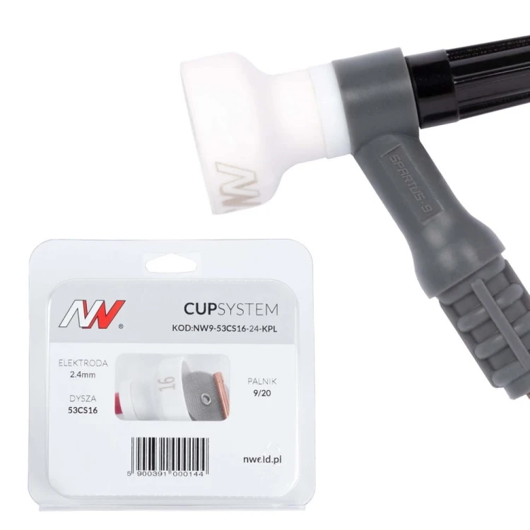 Dysza kielichowa #16 na palnik 9/20 Cup System na elektrodę 2,4 NW9-53CS16-24-KPL 0
