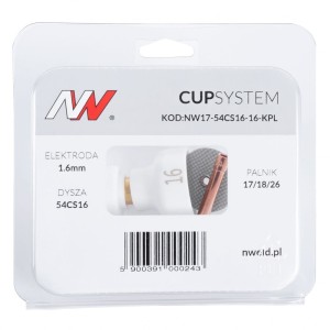 Dysza kielichowa #16 PROCUP na palnik TIG 17/18/26 CUPSYSTEM 1,6mm