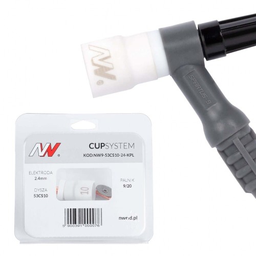 Dysza kielichowa do TIG-a na elektrodę 2,4 Cup System na palnik 9/20 NW9-53CS10-24-KPL 0