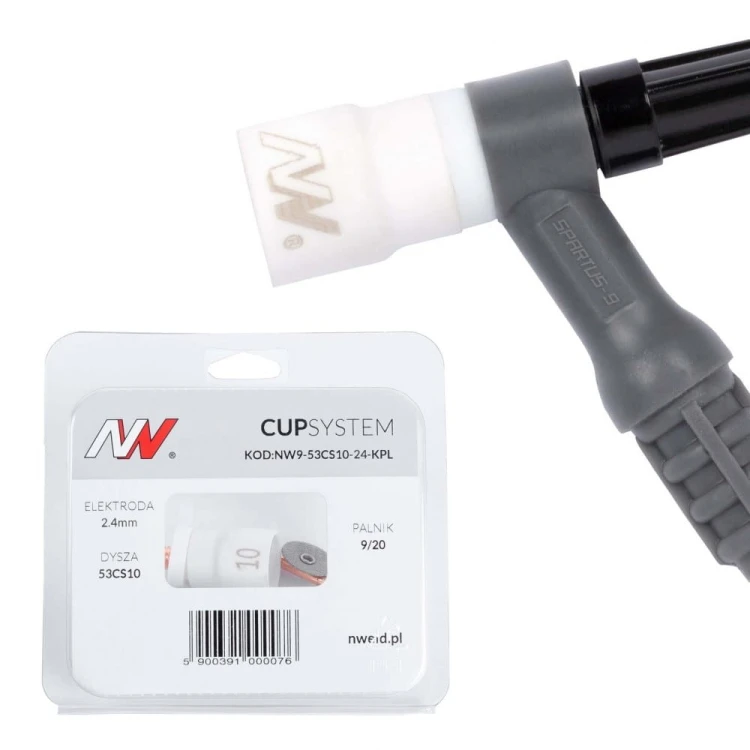 Dysza kielichowa do TIG-a na elektrodę 2,4 Cup System na palnik 9/20 NW9-53CS10-24-KPL 0