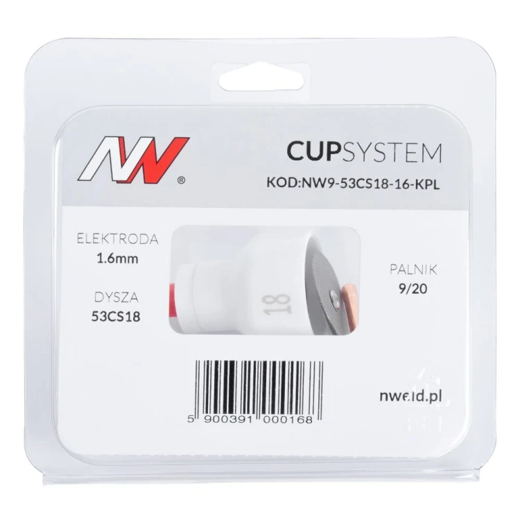 Dysza kielichowa #18 na palnik 9/20 Cup System [1,6] NW9-53CS18-16-KPL 4