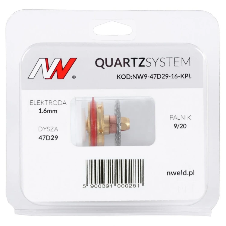 Duża soczewka dysza L na palnik 9/20 Quartzsystem [2,4 mm] - opakowanie