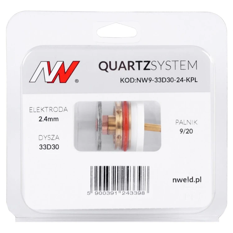 Duża soczewka dysza S na palnik 9/20 Quartzsystem [2,4 mm] - opakowanie