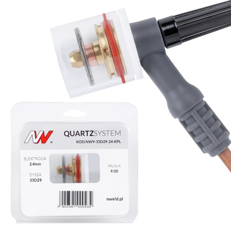 Duża soczewka dysza S na palnik 9/20 Quartzsystem [2,4 mm]