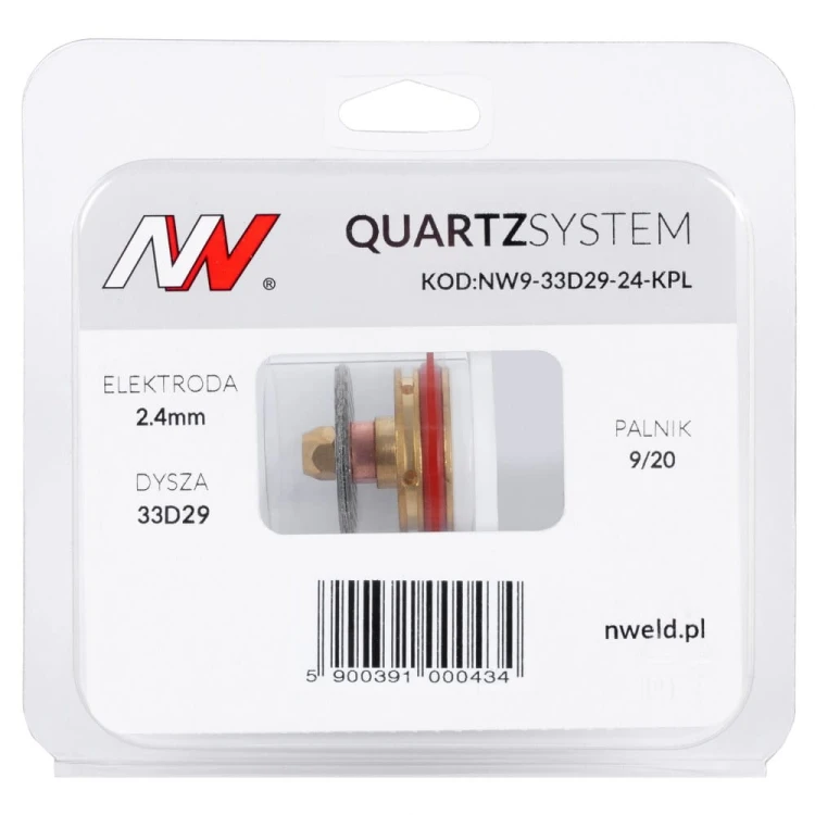 Duża soczewka dysza S na palnik 9/20 Quartzsystem [2,4 mm] - opakowanie