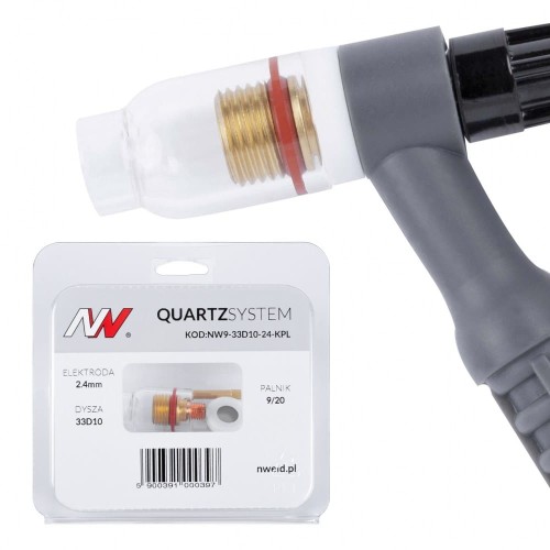 Soczewka na palnik 9/20 TIG na elektrodę 2,4mm Quartz