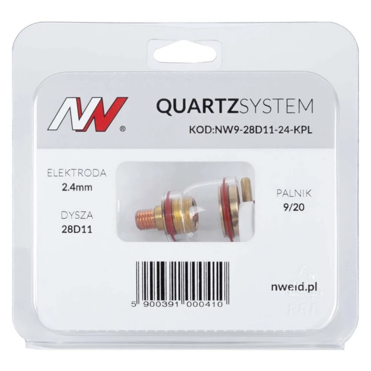 Soczewka na palnik 9/20 na elektrodę 2,4 mm QUARTZSYSTEM