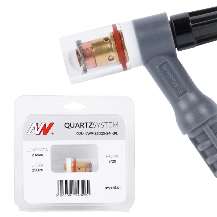 Mała soczewka S na palnik 9/20 na elektrodę 2,4mm Quartz