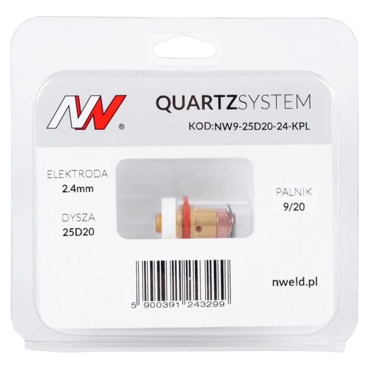 Mała soczewka na palnik 9/20 na elektrodę 2,4 mm Quartz System