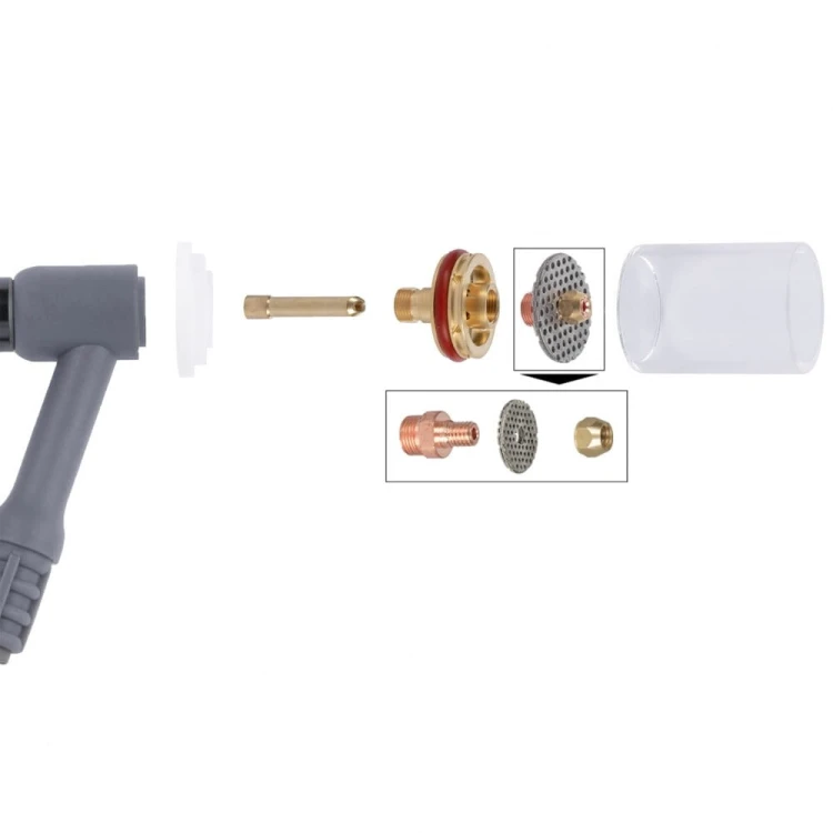 Duża soczewka dysza L na palnik 17/18/26 TIG Quartzsystem [2,4 mm] - schemat
