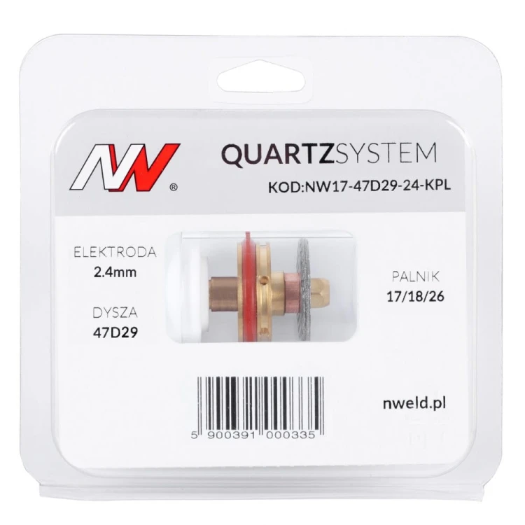 Duża soczewka dysza L na palnik 17/18/26 TIG Quartzsystem [2,4 mm] - opakowanie
