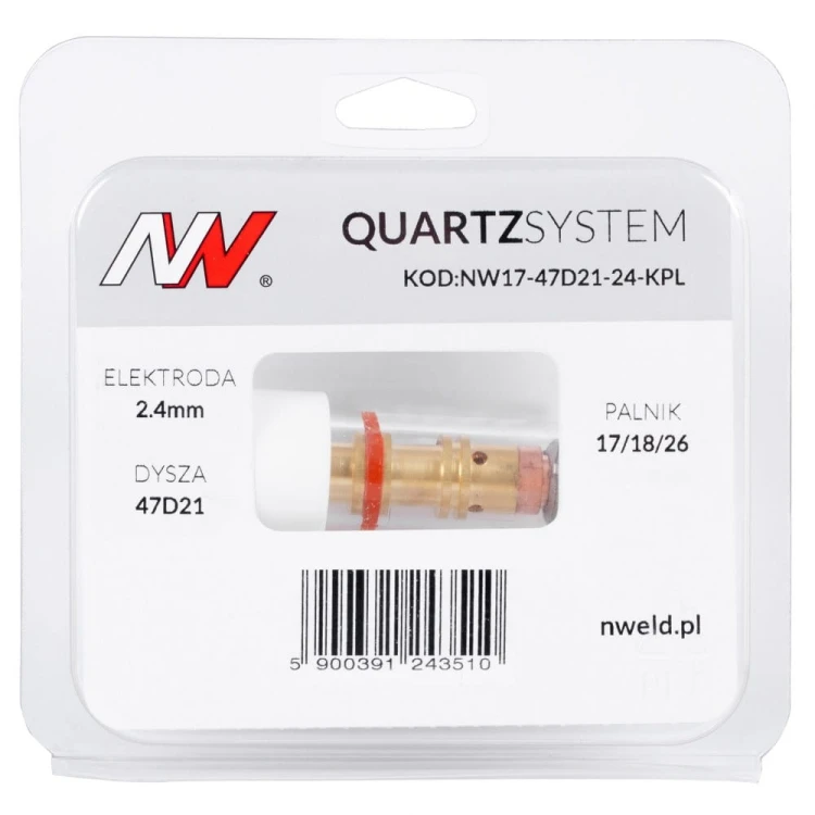 Mała soczewka dysza L na palnik 17/18/26 TIG Quartzsystem [2,4 mm] - opakowanie