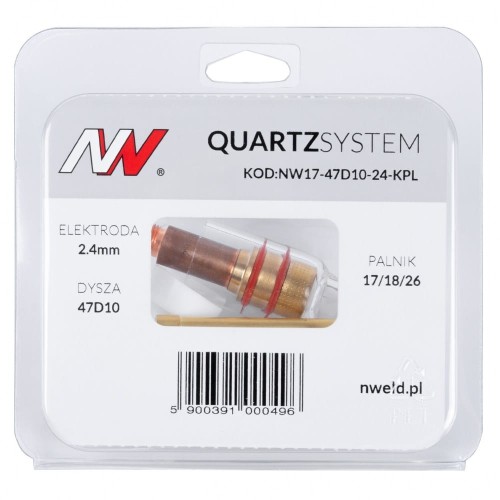 Soczewka na palnik TIG 17/18/26 Quartzsystem na elektrodę 2,4 mm