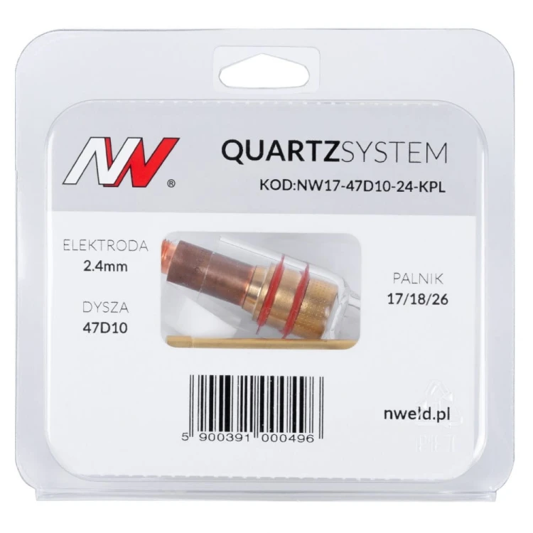 Soczewka na palnik TIG 17/18/26 Quartzsystem na elektrodę 2,4 mm