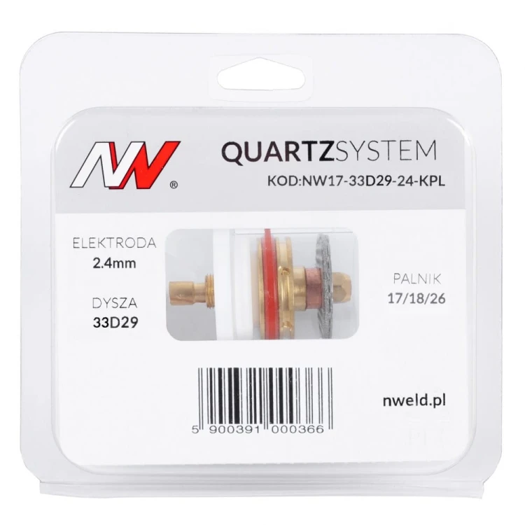 Duża soczewka dysza S na palnik 17/18/26 Quartzsystem [2,4 mm] - opakowanie