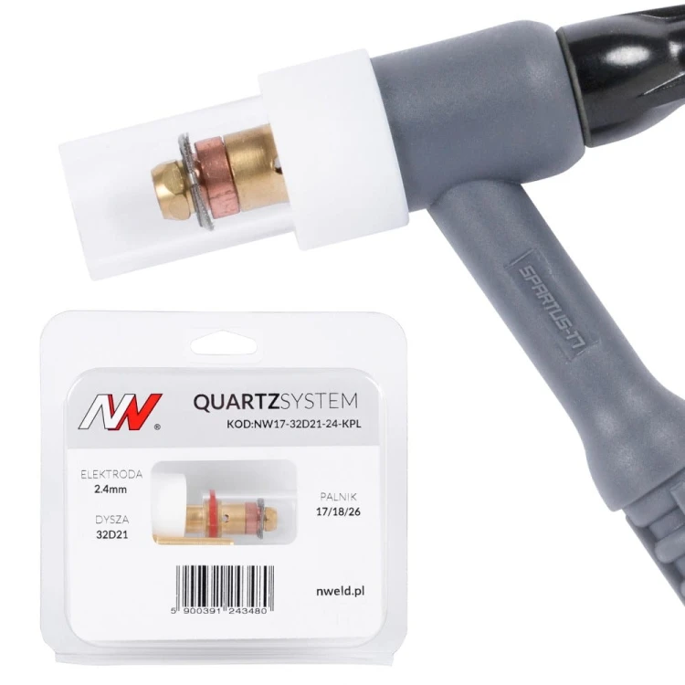 Mała soczewka dysza S na palnik 17/18/26 TIG Quartzsystem [2,4 mm]