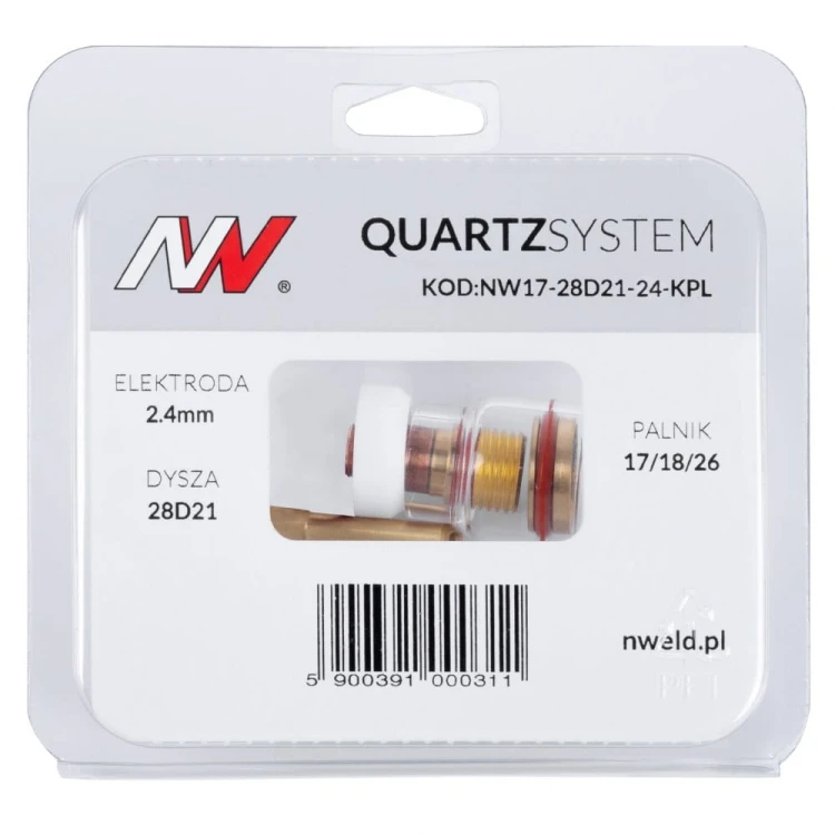 Soczewka krótka dysza S na palnik 17/18/26 Quartzsystem [2,4 mm] - opakowanie