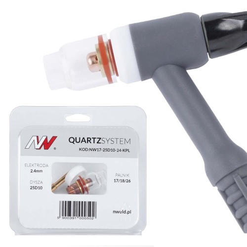 Soczewka wersja krótka na palnik 17/18/26 [2,4 mm] Quartzsystem