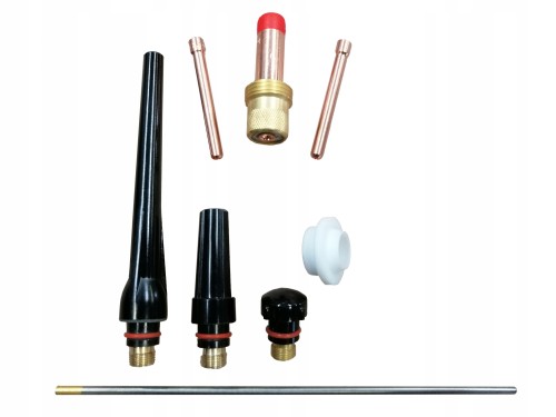 Zestaw części TIG palnik 17/18/26 na elektrodę 3,2 mm SOCZEWKA