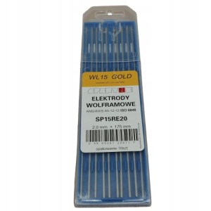Elektroda wolframowa złota 2,0 x 175 mm 10 szt.
