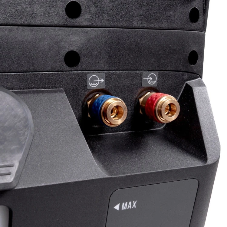 Spawarka Pro MIG 335 DUAL PULSE Spartus z chłodnicą - widok na złącza