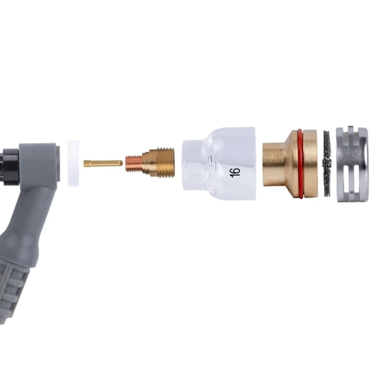 Soczewka GUARD rozmiar S do TIG na palnik 9/20 na elektrodę 1,6 mm Quartzsystem NW9-32D32-16-KPL 3
