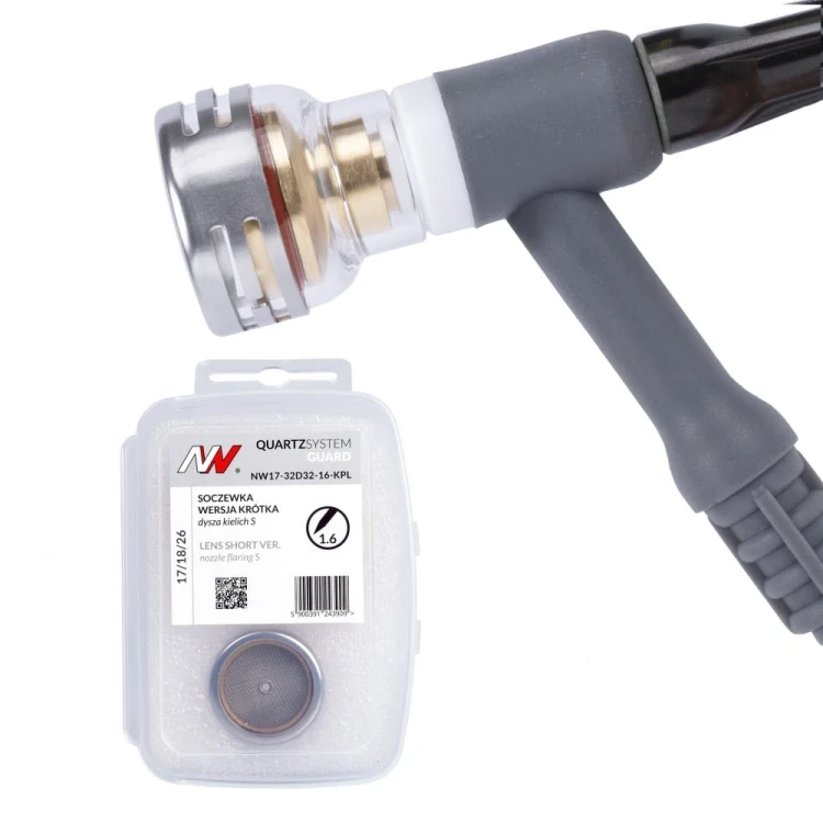 Soczewka wersja krótka GUARD S na elektrodę 1,6 mm Quartzsystem NW17-32D32-16-KPL 0