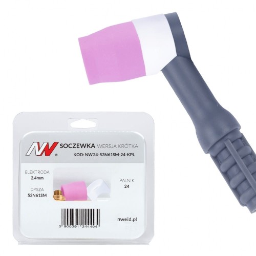Soczewka wersja krótka TIG 24/24W na elektrodę 2,4mm
