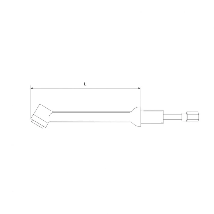 Korpus palnika TIG SP9FL giętki L=93mm suchy - wymiary