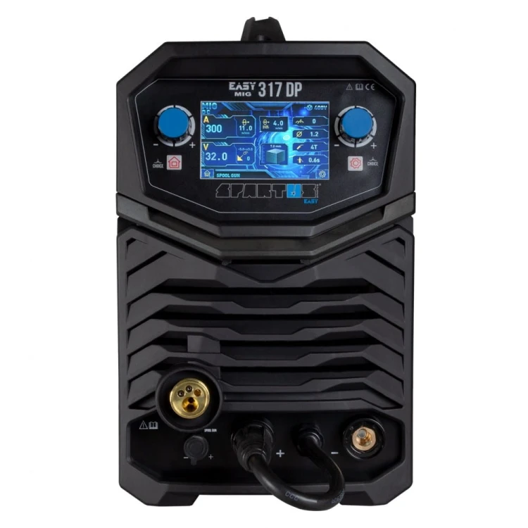Migomat EasyMIG 317DP do aluminium z uchwytem SPE 360 3m, uchwyt elektrody 3m i wężyk gazowy