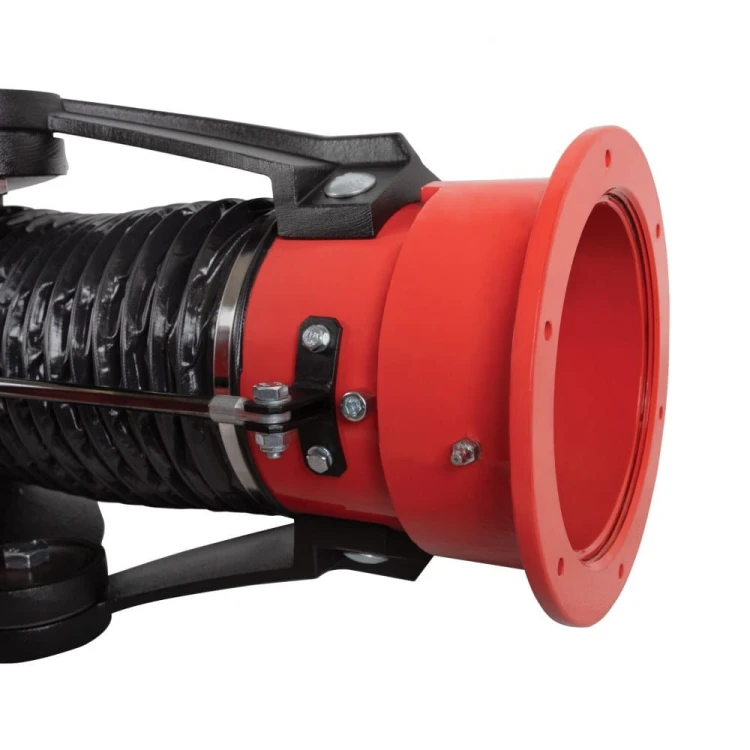 Samonośne ramię odciągowe Vortex standard fi 160 mm, zasięg 2m, ssawka 315 mm - widok na rurę