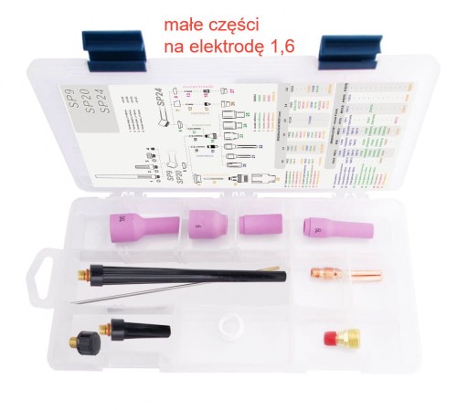 TIG BOX STANDARD 9/20 zestaw na elektrodę 1,6