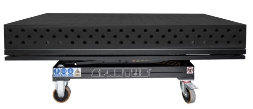Stół spawalniczy 2500x1200 na podnośniku elektrohydraulicznym Maximus 3D złożony.jpg