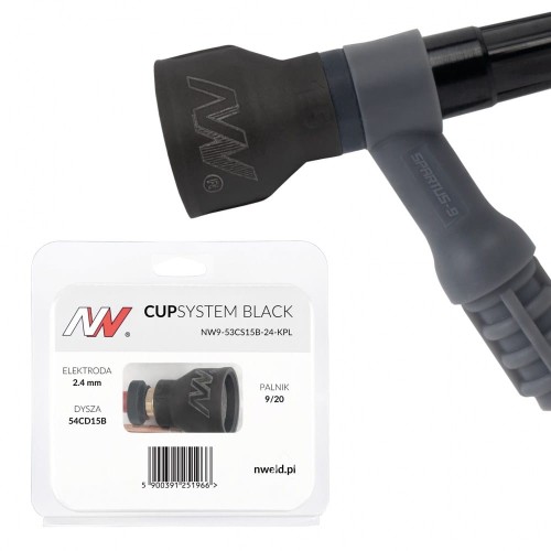 CUPSYSTEM Black zestaw 9/20 dysza kielich #15 na elektrodę 2,4