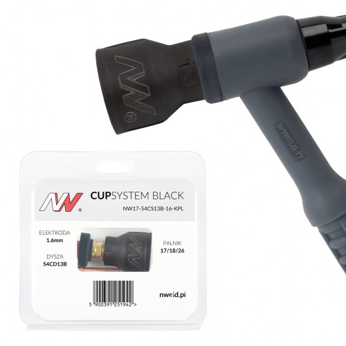 CUPSYSTEM Black zestaw 17/18/26 dysza kielich #13 na elektrodę 1,6