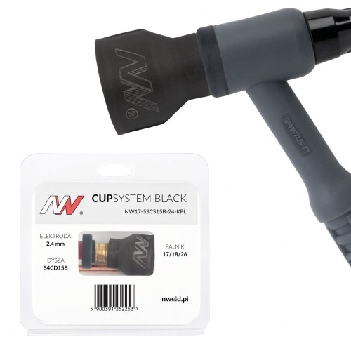 CUPSYSTEM Black zestaw 17/18/26 dysza kielich #15 na elektrodę 2,4