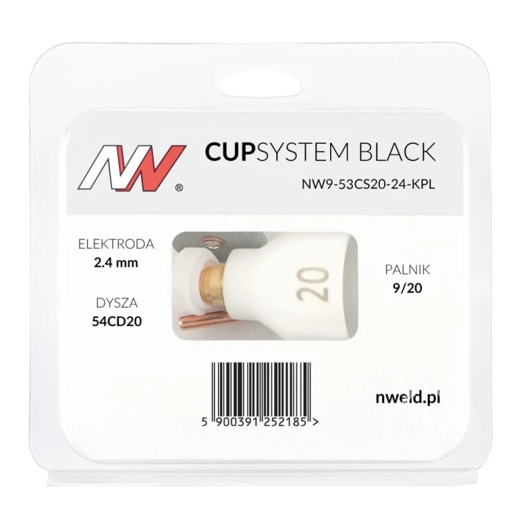 CUPSYSTEM zestaw 9/20 dysza kielich #20 na elektrodę 2,4 opakowanie