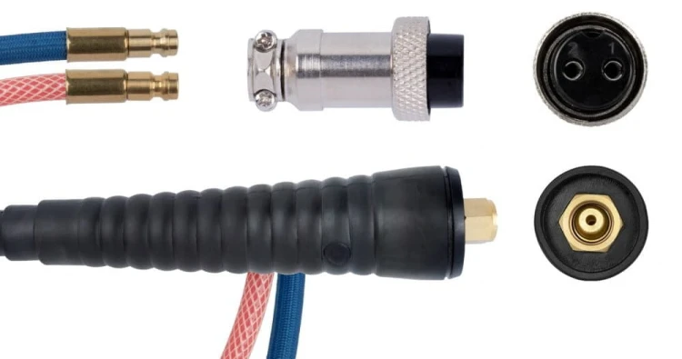 Uchwyt spawalniczy TIG 250R z obrotową główką SP9-90R ProFLEX przyłącze pasuje do MAGNUM® 4 metry