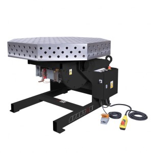 Stół spawalniczy obrotowy 3D ośmiokątny 1400x1400x200 żeliwo z pozycjonerem 1500